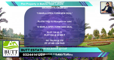 Residential Plot for Sale in Bahria Town, Lahore - (BP-74511)