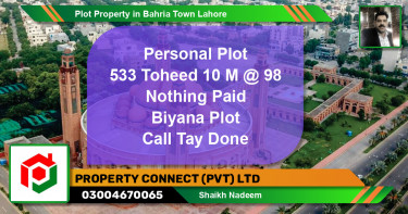 Residential Plot for Sale in Bahria Town, Lahore - (BP-74517)