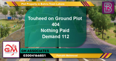 Residential Plot for Sale in Bahria Town, Lahore - (BP-74529)