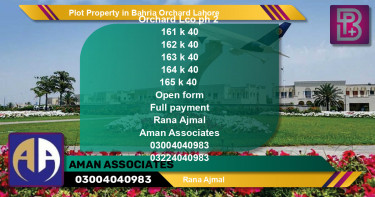 Residential Plot for Sale in Bahria Orchard, Lahore - (BP-74584)