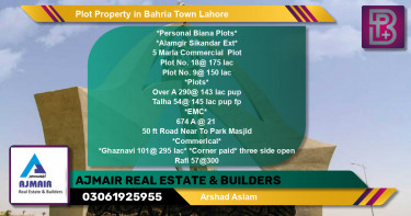 Commercial Plot for Sale in Bahria Town, Lahore - (BP-74618)