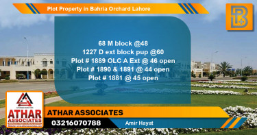 Residential Plot for Sale in Bahria Orchard, Lahore - (BP-74657)