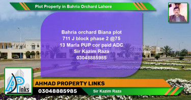 Residential Plot for Sale in Bahria Orchard, Lahore - (BP-74666)