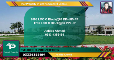 Residential Plot for Sale in Bahria Orchard, Lahore - (BP-74713)