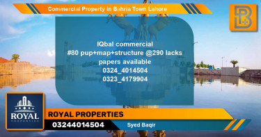 Commercial Property for Sale in Bahria Town, Lahore - (BP-74720)
