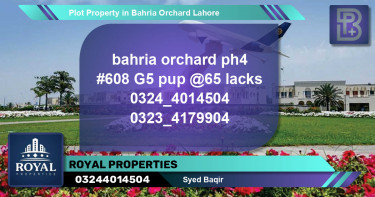 Residential Plot for Sale in Bahria Orchard, Lahore - (BP-74723)