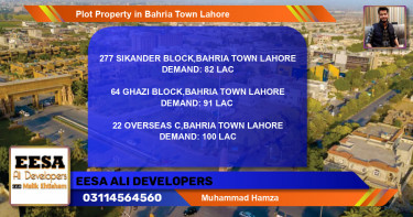 Residential Plot for Sale in Bahria Town, Lahore - (BP-74779)