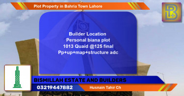 Residential Plot for Sale in Bahria Town, Lahore - (BP-74787)