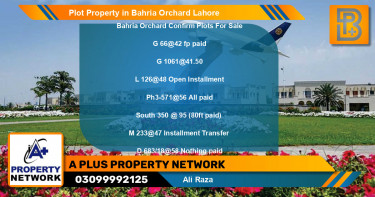 Residential Plot for Sale in Bahria Orchard, Lahore - (BP-74823)