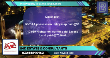 Residential Plot for Sale in Bahria Town, Lahore - (BP-74867)