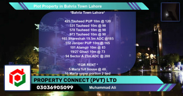 Residential Plot for Sale in Bahria Town, Lahore - (BP-74875)