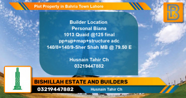 Residential Plot for Sale in Bahria Town, Lahore - (BP-74879)