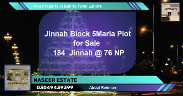 Residential Plot for Sale in Bahria Town, Lahore - (BP-74880)