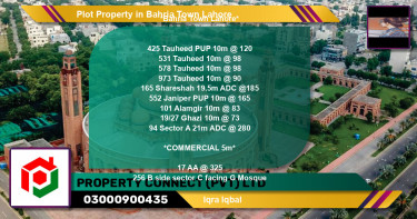 Commercial Plot for Sale in Bahria Town, Lahore - (BP-74891)