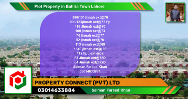 Residential Plot for Sale in Bahria Town, Lahore - (BP-74912)