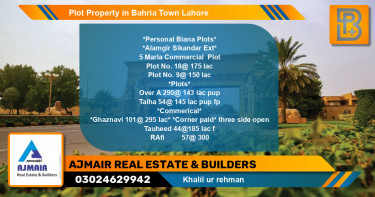 Commercial Plot for Sale in Bahria Town, Lahore - (BP-74926)