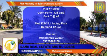 Residential Plot for Sale in Bahria Orchard, Lahore - (BP-74947)