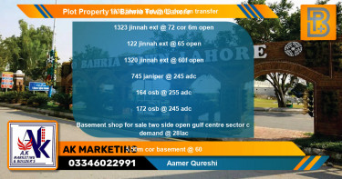 Residential Plot for Sale in Bahria Town, Lahore - (BP-74954)