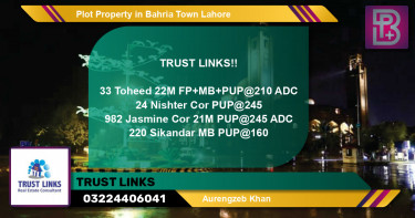 Residential Plot for Sale in Bahria Town, Lahore - (BP-74974)