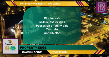 Residential Plot for Sale in Bahria Town, Lahore - (BP-74987)