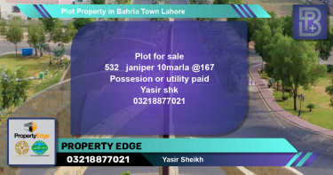 Residential Plot for Sale in Bahria Town, Lahore - (BP-74989)