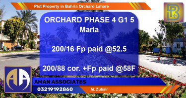 Residential Plot for Sale in Bahria Orchard, Lahore - (BP-74999)