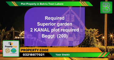 Residential Plot for Sale in Bahria Town, Lahore - (BP-75051)