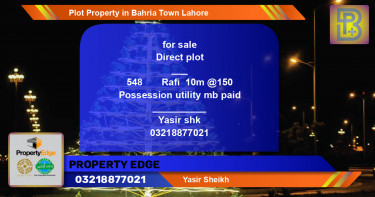 Residential Plot for Sale in Bahria Town, Lahore - (BP-75052)