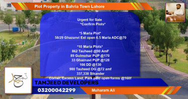 Residential Plot for Sale in Bahria Town, Lahore - (BP-75069)