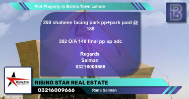 Residential Plot for Sale in Bahria Town, Lahore - (BP-75074)
