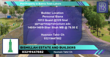 Residential Plot for Sale in Bahria Town, Lahore - (BP-75081)