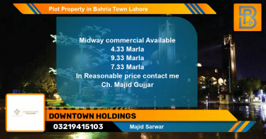 Commercial Plot for Sale in Bahria Town, Lahore - (BP-75102)