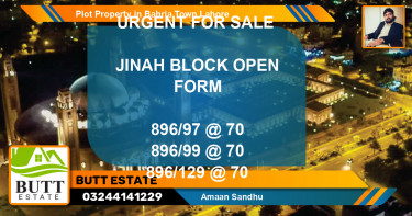 Residential Plot for Sale in Bahria Town, Lahore - (BP-75105)