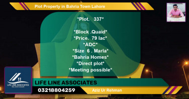 Residential Plot for Sale in Bahria Town, Lahore - (BP-75128)