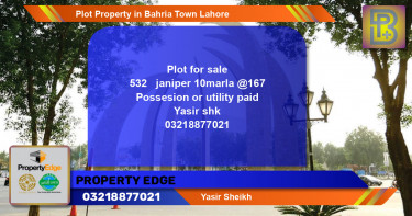 Residential Plot for Sale in Bahria Town, Lahore - (BP-75168)
