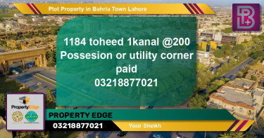Residential Plot for Sale in Bahria Town, Lahore - (BP-75169)