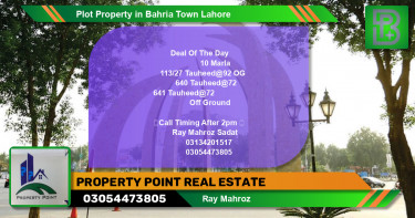 Residential Plot for Sale in Bahria Town, Lahore - (BP-75204)