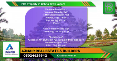 Commercial Plot for Sale in Bahria Town, Lahore - (BP-75210)