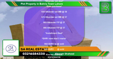 Residential Plot for Sale in Bahria Town, Lahore - (BP-75211)