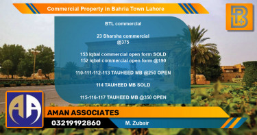 Commercial Property for Sale in Bahria Town, Lahore - (BP-75223)
