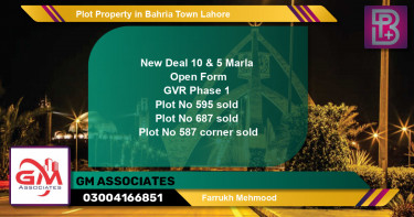 Residential Plot for Sale in Bahria Town, Lahore - (BP-75235)