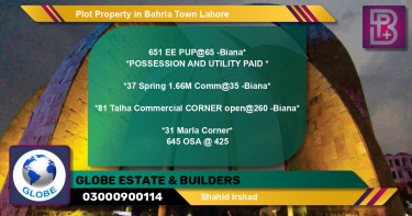 Commercial Plot for Sale in Bahria Town, Lahore - (BP-75344)