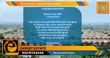 Residential Plot for Sale in Bahria Town, Lahore - (BP-75348)
