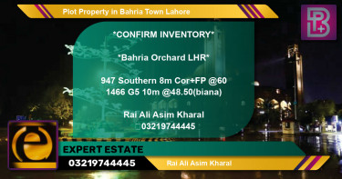 Residential Plot for Sale in Bahria Town, Lahore - (BP-75350)