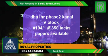 Residential Plot for Sale in Bahria Town, Lahore - (BP-75399)