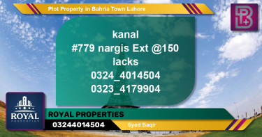 Residential Plot for Sale in Bahria Town, Lahore - (BP-75403)