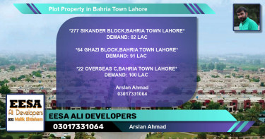 Residential Plot for Sale in Bahria Town, Lahore - (BP-75423)