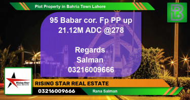 Residential Plot for Sale in Bahria Town, Lahore - (BP-75430)