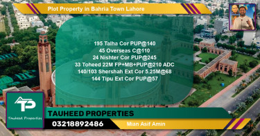 Residential Plot for Sale in Bahria Town, Lahore - (BP-75460)