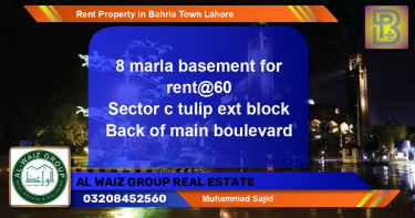 Residential Property for Rent in Bahria Town, Lahore - (BP-75467)
